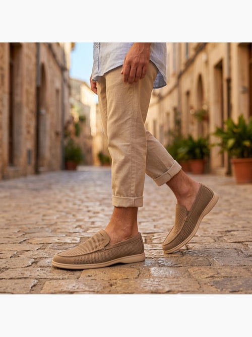 Ozabi heren mocassins microperfored premium slip on - Kiabi Ozabi heren mocassins microperfored premium slip on - Kiabi
