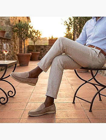 OZABI Heren Mocassins Suède Comfort Slip-On Premium