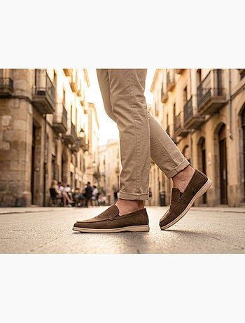 OZABI Heren Mocassins Suède Comfort Slip-On Premium