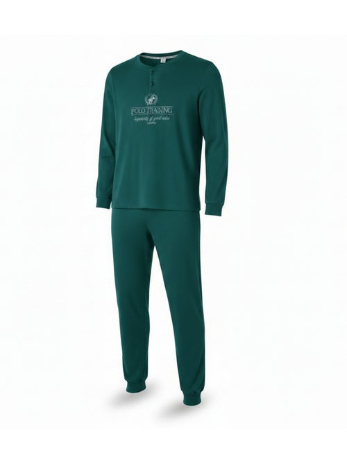 Ozabi heren pyjama fleece gevoerd print geborduurd - Kiabi Ozabi heren pyjama fleece gevoerd print geborduurd - Kiabi