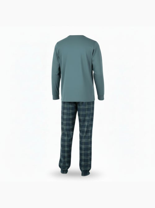 Ozabi heren pyjama katoen schotse hertborduurwerk - Kiabi Ozabi heren pyjama katoen schotse hertborduurwerk - Kiabi