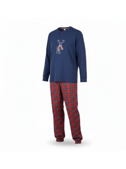 Ozabi heren pyjama katoen schotse hertborduurwerk - Kiabi Ozabi heren pyjama katoen schotse hertborduurwerk - Kiabi