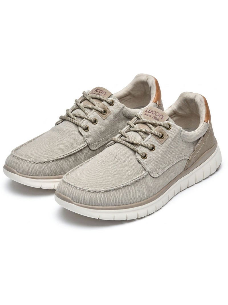 OZABI Heren sneaker comfort zachte zool bootsstijl Beige - Kiabi