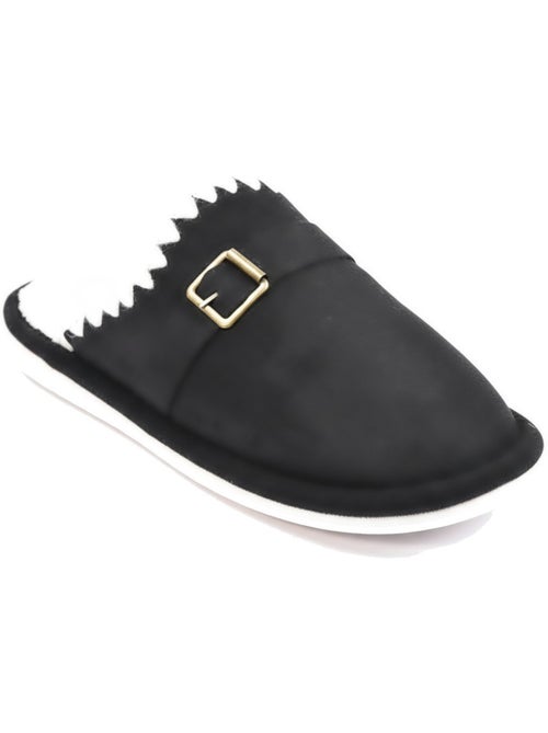 Ozabi mules femme, aspect daim, broderie scandinave, doublure fourrure - Kiabi Ozabi mules femme, aspect daim, broderie scandinave, doublure fourrure - Kiabi