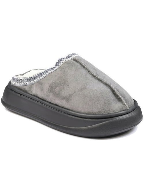 Ozabi mules femme style scandinave, intérieur fourré, semelle antidérapante - Kiabi