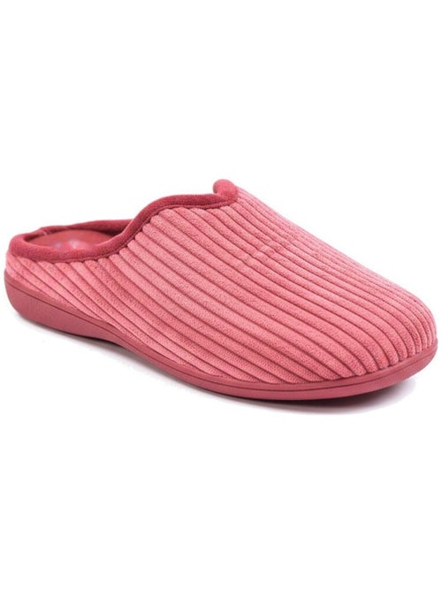 Ozabi mules femme unies, velours côtelé synthétique, passepoil fourrure - Kiabi Ozabi mules femme unies, velours côtelé synthétique, passepoil fourrure - Kiabi