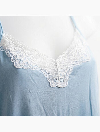 Ozabi nuisette en kimono dames 2-delig viscose bloementenkant riem