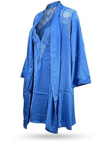 Ozabi nuisette en kimono dames satijn zijde-effect paillettenkant