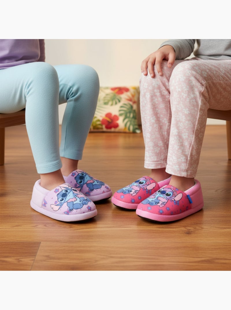 Ozabi pack 2 paires chaussons fille disney stitch fourrés antidérapants Rose - Kiabi