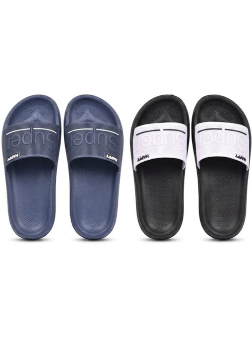 Ozabi pack 2 paires claquettes adulte eva microperforée - Kiabi