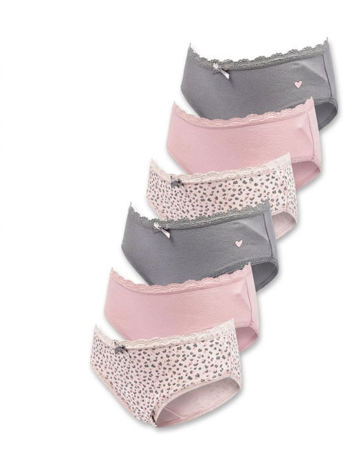 OZABI Pack Culottes Fille Coton - Lot de 6 - Kiabi OZABI Pack Culottes Fille Coton - Lot de 6 - Kiabi