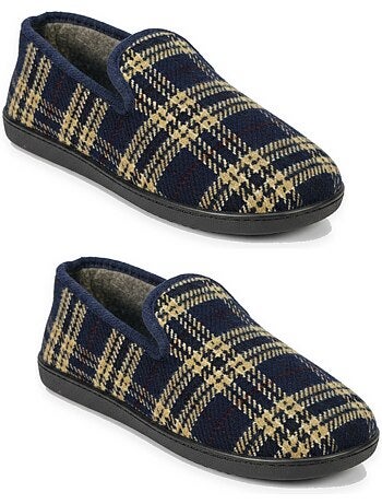 Ozabi pack de 2 paires pantoufles charentaises homme fabriquées en espagne