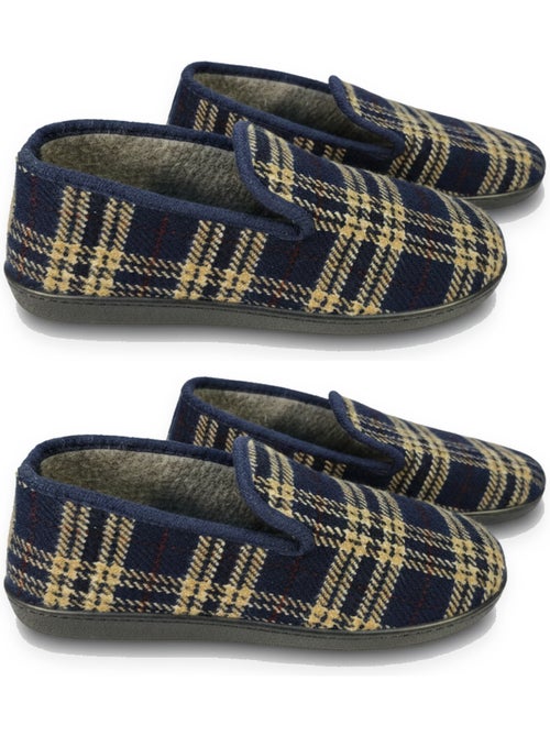 Ozabi pack de 2 paires pantoufles charentaises homme fabriquées en espagne - Kiabi Ozabi pack de 2 paires pantoufles charentaises homme fabriquées en espagne - Kiabi