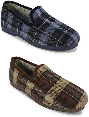 Ozabi pack de 2 paires pantoufles charentaises homme fabriquées en espagne