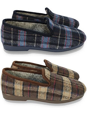 Ozabi pack de 2 paires pantoufles charentaises homme fabriquées en espagne