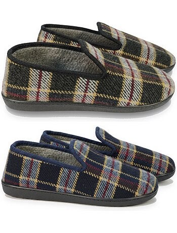 Ozabi pack de 2 paires pantoufles charentaises homme fabriquées en espagne