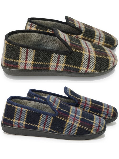 Ozabi pack de 2 paires pantoufles charentaises homme fabriquées en espagne - Kiabi Ozabi pack de 2 paires pantoufles charentaises homme fabriquées en espagne - Kiabi