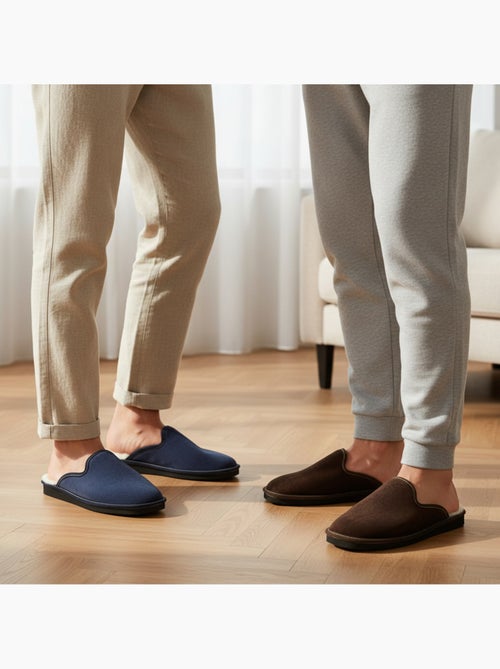 Ozabi pack de 2 paires pantoufles mules homme fabriquées en espagne - Kiabi Ozabi pack de 2 paires pantoufles mules homme fabriquées en espagne - Kiabi