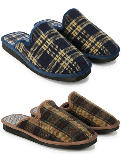Ozabi pack de 2 paires pantoufles mules homme fabriquées en espagne - Kiabi Ozabi pack de 2 paires pantoufles mules homme fabriquées en espagne - Kiabi