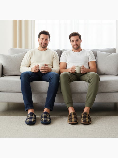 Ozabi pack de 2 paires pantoufles mules homme fabriquées en espagne - Kiabi Ozabi pack de 2 paires pantoufles mules homme fabriquées en espagne - Kiabi