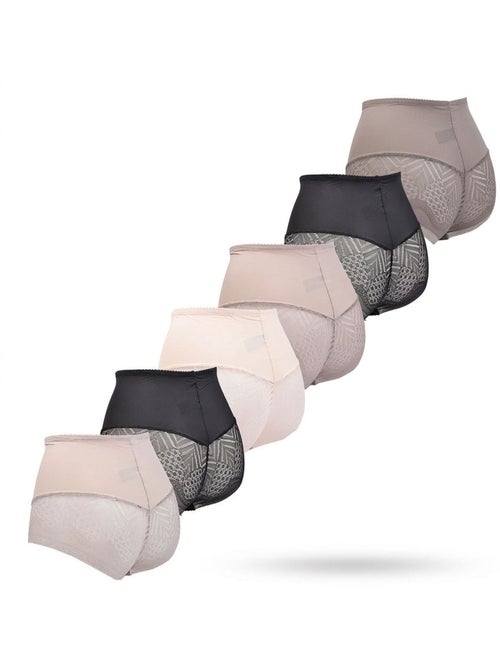 OZABI Pack de Culottes Femme Gainantes Invisibles Dentelle et Laser – Lot de 6 - Kiabi OZABI Pack de Culottes Femme Gainantes Invisibles Dentelle et Laser – Lot de 6 - Kiabi