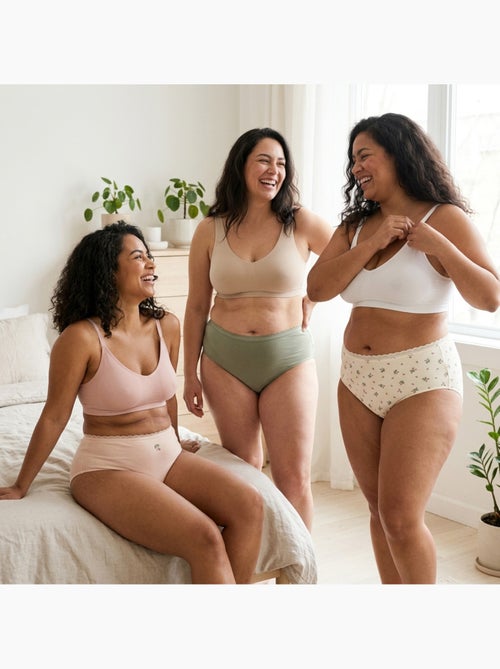 OZABI Pack de Culottes Femme Taille Haute Coton – Lot de 6 - Kiabi OZABI Pack de Culottes Femme Taille Haute Coton – Lot de 6 - Kiabi