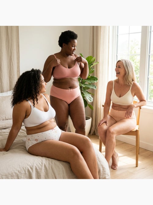 OZABI Pack de Culottes Femme Taille Haute Coton – Lot de 6 - Kiabi OZABI Pack de Culottes Femme Taille Haute Coton – Lot de 6 - Kiabi