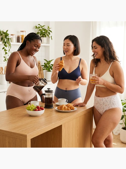 OZABI Pack de Culottes Femme Taille Haute Coton – Lot de 6 - Kiabi OZABI Pack de Culottes Femme Taille Haute Coton – Lot de 6 - Kiabi