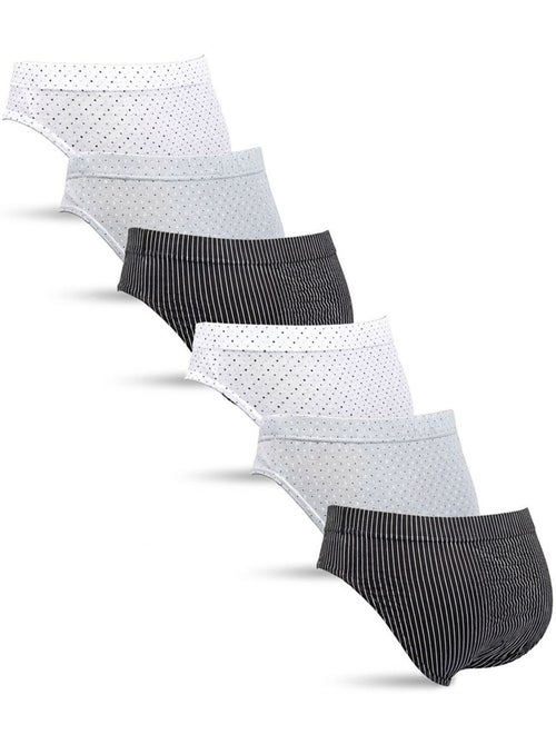 OZABI Pack Slips Homme 100% Coton – Lot de 6 - Kiabi