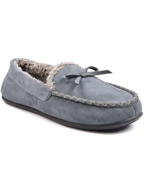 Ozabi pantoffels dames gesloten, effen suède, strik, gevoerd - Kiabi Ozabi pantoffels dames gesloten, effen suède, strik, gevoerd - Kiabi