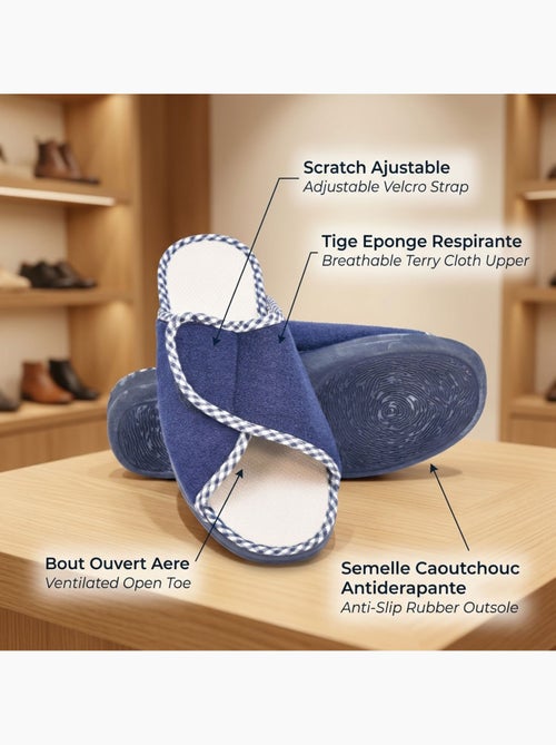 Ozabi-pantoufle mule femme eponge scratch ajustable fabriquee en espagne - Kiabi Ozabi-pantoufle mule femme eponge scratch ajustable fabriquee en espagne - Kiabi
