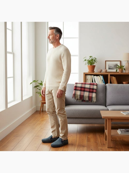 Ozabi pantoufles charentaises homme fabriquées en espagne, effet structuré - Kiabi Ozabi pantoufles charentaises homme fabriquées en espagne, effet structuré - Kiabi