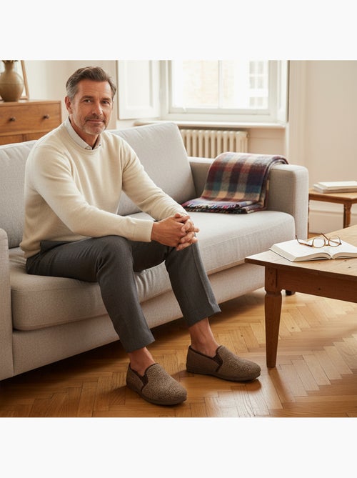 Ozabi pantoufles charentaises homme fabriquées en espagne, effet structuré - Kiabi Ozabi pantoufles charentaises homme fabriquées en espagne, effet structuré - Kiabi