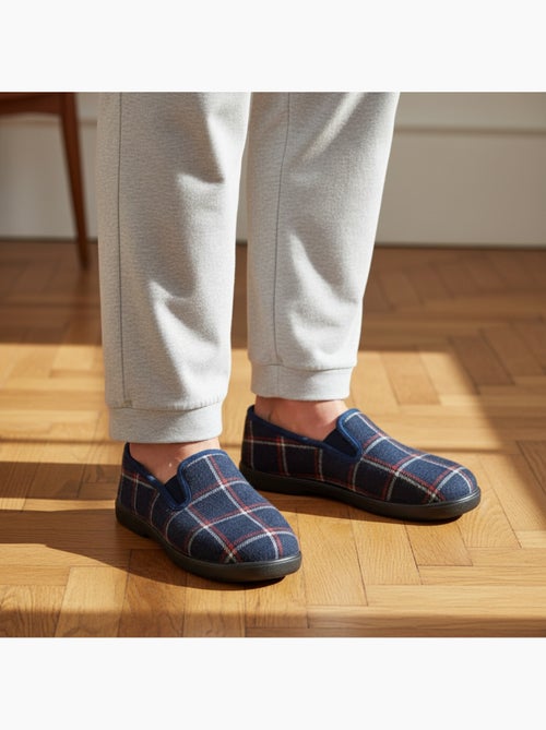Ozabi pantoufles charentaises homme fourrées carreaux fenêtre antidérapantes - Kiabi Ozabi pantoufles charentaises homme fourrées carreaux fenêtre antidérapantes - Kiabi
