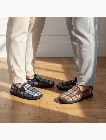 Ozabi pantoufles charentaises homme pack de 2 paires semelle antidérapante