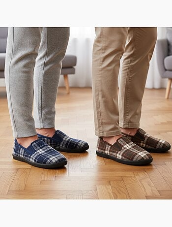 Ozabi pantoufles charentaises homme pack de 2 paires semelle antidérapante