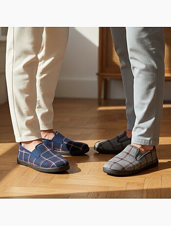 Ozabi pantoufles charentaises homme pack de 2 paires semelle antidérapante