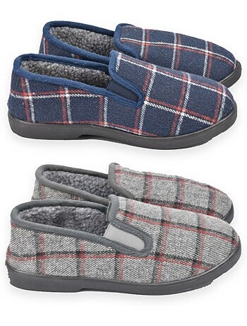 Ozabi pantoufles charentaises homme pack de 2 paires semelle antidérapante