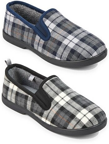 Ozabi pantoufles charentaises homme pack de 2 paires semelle antidérapante