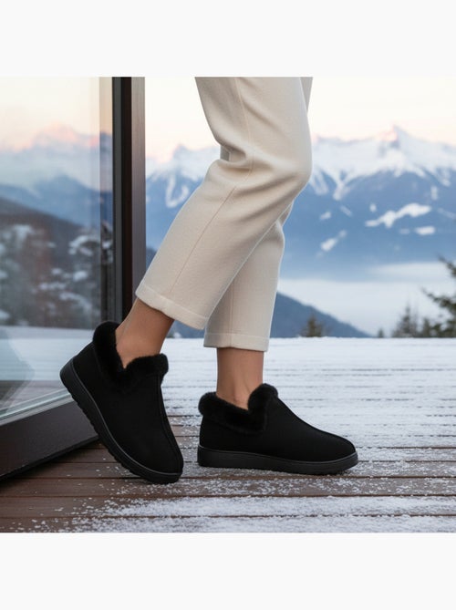 Ozabi pantoufles femme hiver scandinave, montantes cheville, semelle crantée - Kiabi Ozabi pantoufles femme hiver scandinave, montantes cheville, semelle crantée - Kiabi