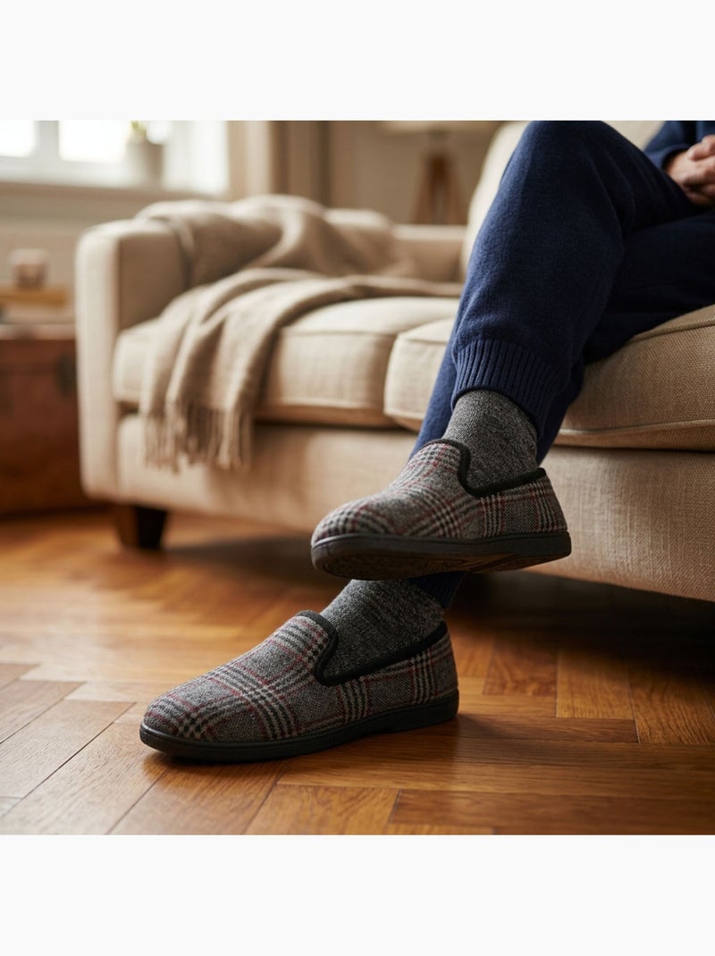 Ozabi pantoufles homme charentaises chaudes antidérapantes Gris - Kiabi