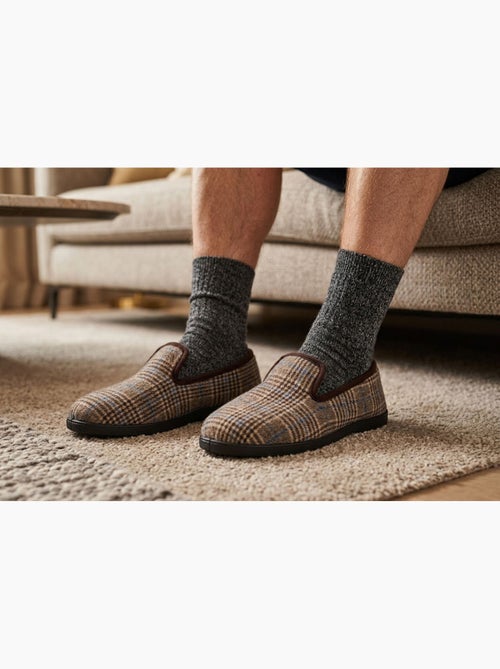 Ozabi pantoufles homme charentaises chaudes antidérapantes - Kiabi Ozabi pantoufles homme charentaises chaudes antidérapantes - Kiabi