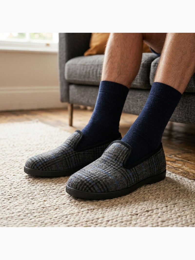 Ozabi pantoufles homme charentaises chaudes antidérapantes Noir - Kiabi