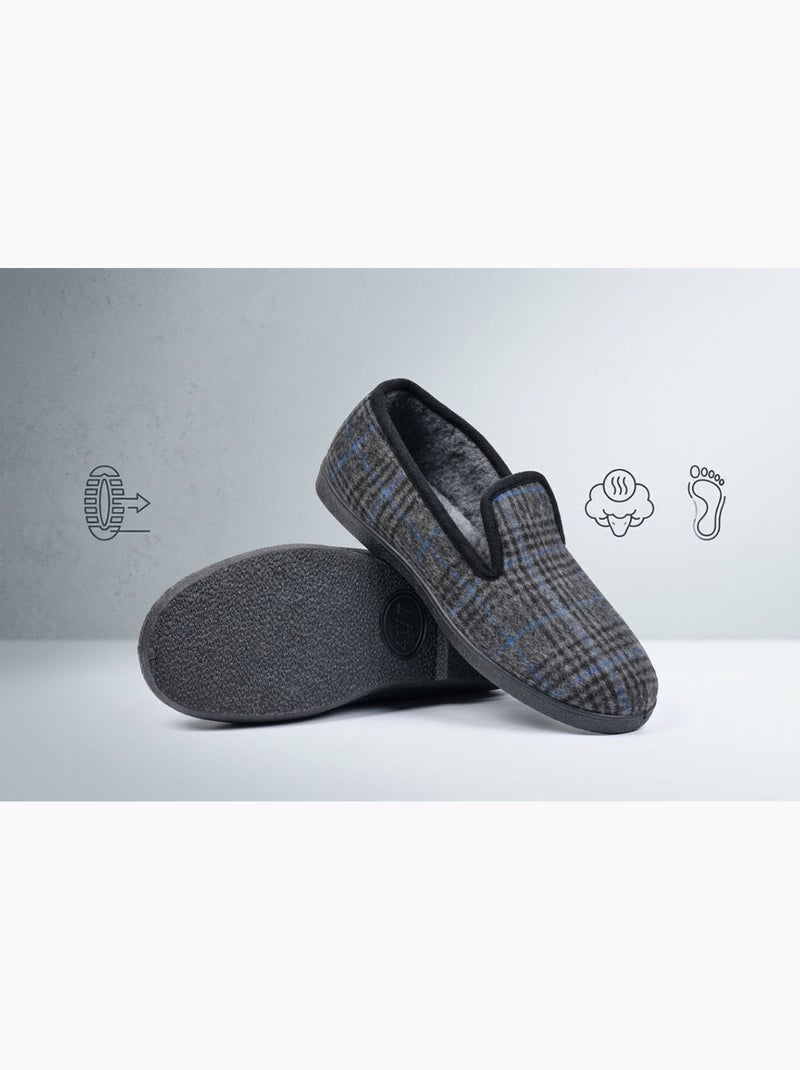 Ozabi pantoufles homme charentaises chaudes antidérapantes Noir - Kiabi