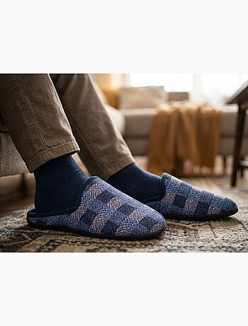 OZABI Pantoufles Homme Mule Chaudes Antiderapantes Confort