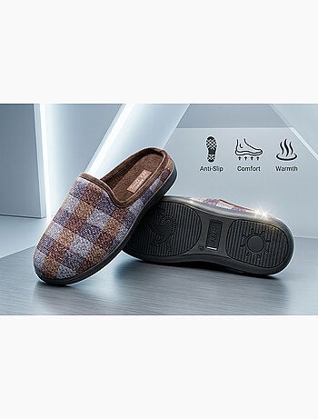 OZABI Pantoufles Homme Mule Chaudes Antiderapantes Confort