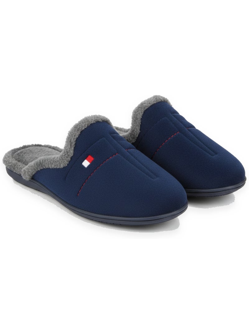 Ozabi pantoufles mules homme fabriquées en espagne, motifs fantaisie Bleu marine - Kiabi