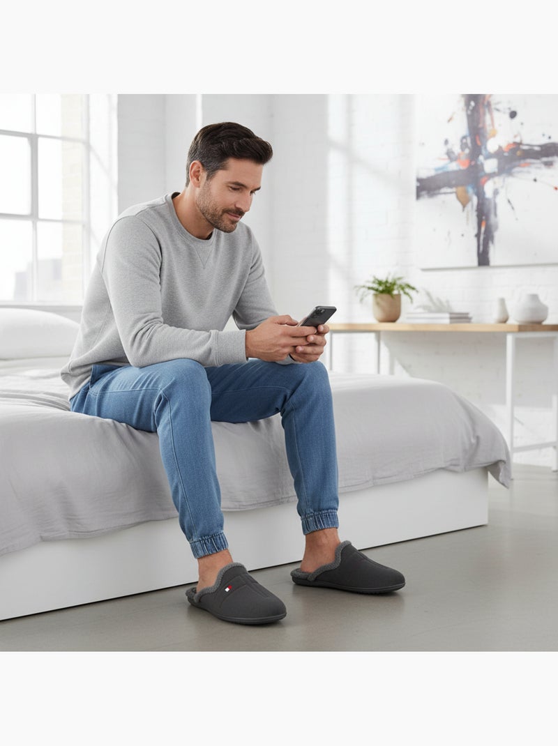 Ozabi pantoufles mules homme fabriquées en espagne, motifs fantaisie Gris - Kiabi