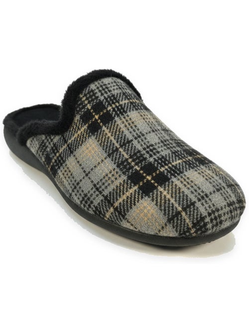 Ozabi pantoufles mules homme fabriquées en espagne, tige jacquard écossais - Kiabi Ozabi pantoufles mules homme fabriquées en espagne, tige jacquard écossais - Kiabi