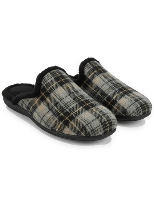 Ozabi pantoufles mules homme fabriquées en espagne, tige jacquard écossais - Kiabi Ozabi pantoufles mules homme fabriquées en espagne, tige jacquard écossais - Kiabi